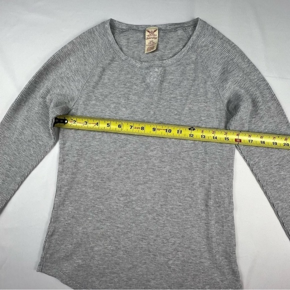 Faded Glory - Women’s Long Sleeve Shirt - Large - Waffle Fabric - Gray - Picture 5 of 11